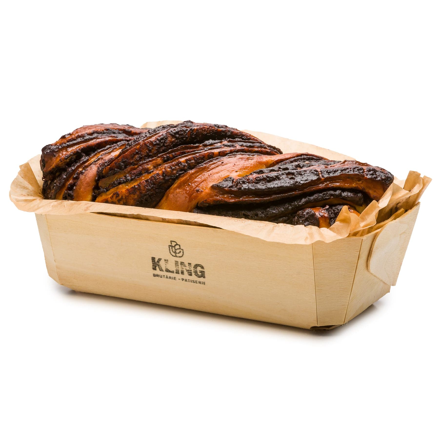 Cozonac babka împletit, cu miez generos de ciocolată