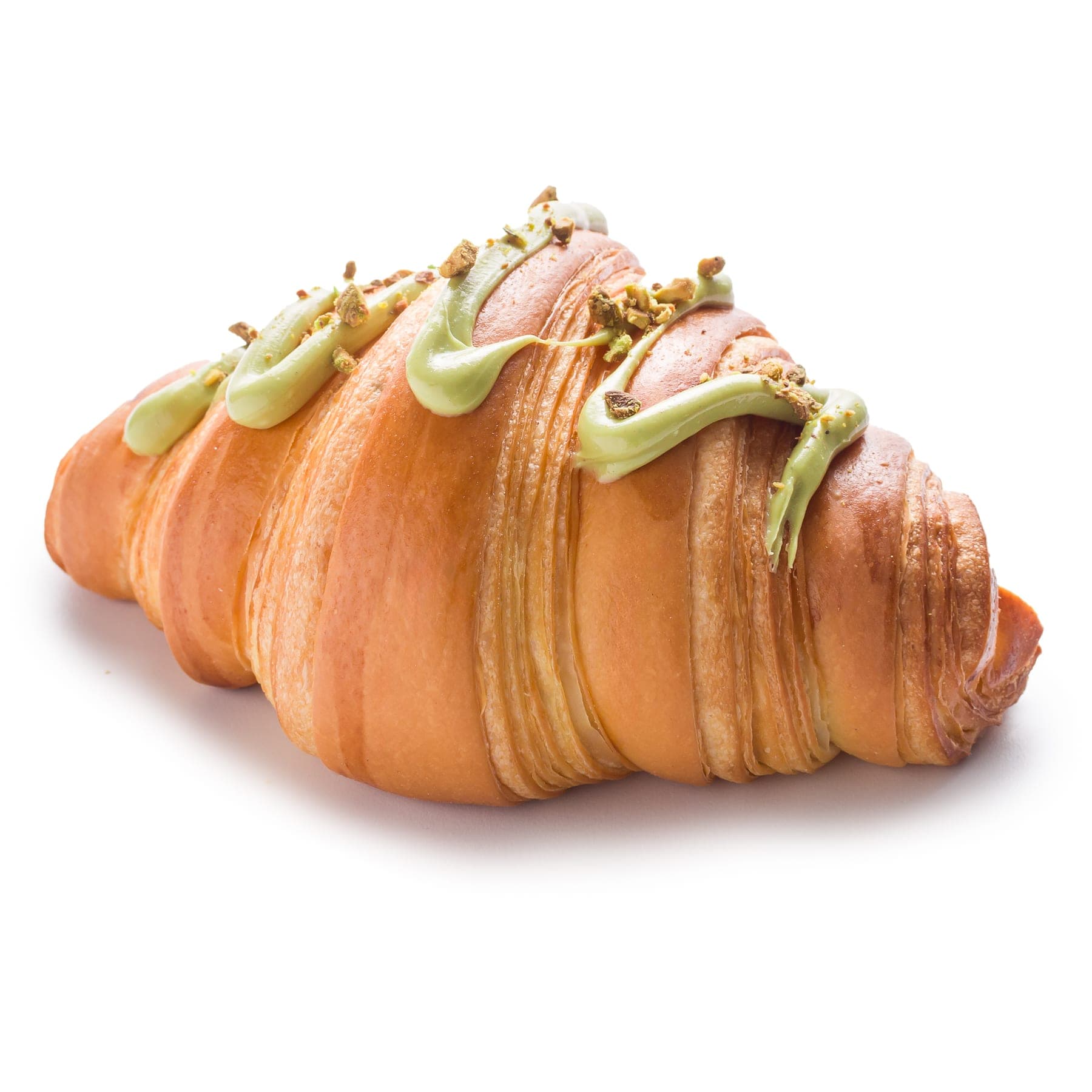 Croissant artizanal cu cremă de fistic și fistic mărunțit